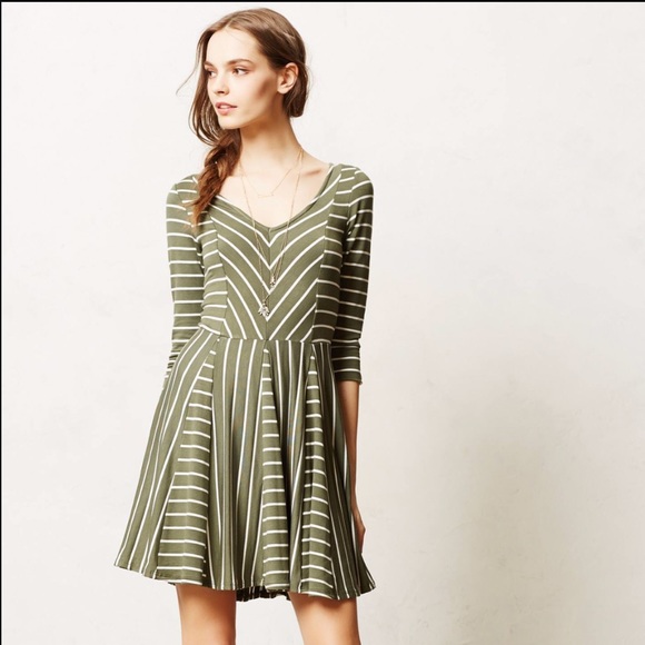 Anthropologie Black and white striped dress - Picture 4 of 5
